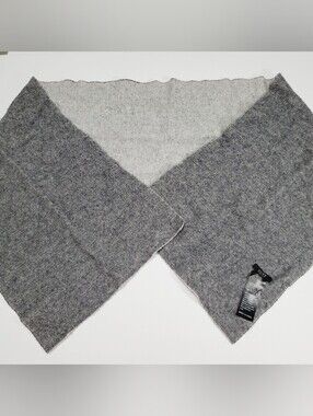 MOTF Unisex Woven Wool Winter Scarf Solid Gray Pattern 60x13"